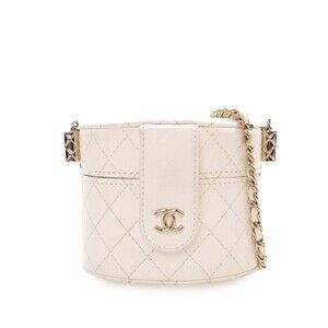 Pre-Loved Chanel Mini Quilted Lambskin CC Allure Vanity Case